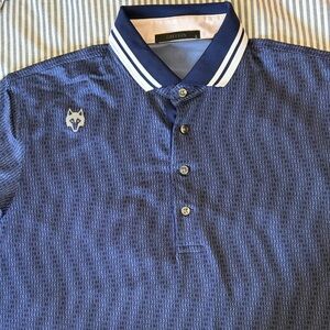 Greyson Men’s Short Sleeve Golf Polo. Size L. Blue.